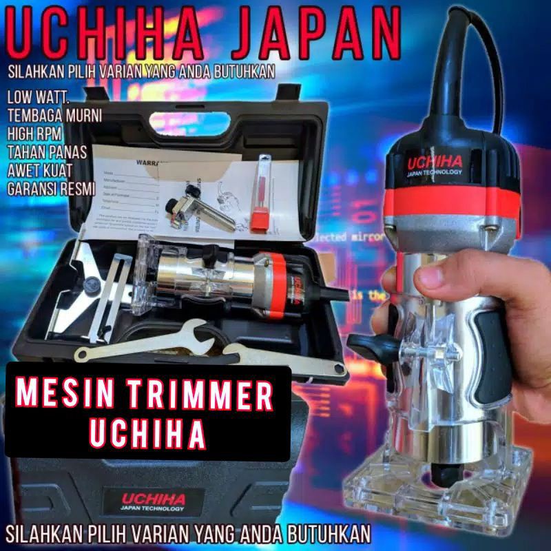 Mesin Profil Router Trimmer Kayu Ukir 6mm Trimer Uchiha Japan Komplit Mata Profil Set
