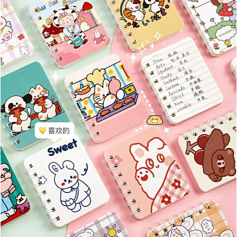 

NOTEBOOK Mini Ring Motif Lucu