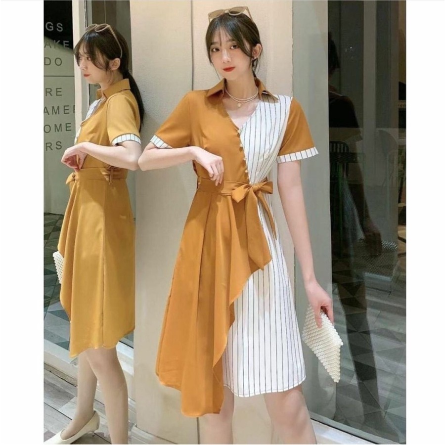 Baju Dress Pesta Wanita Kondangan Moscrepe Tile Dewasa Remaja Terbaru 2022 Kekinian Imlek Natal KUEN