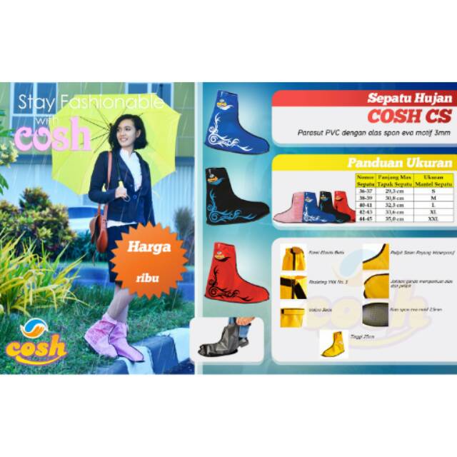 Cover Shoes COSH CS, Jas Hujan Sepatu