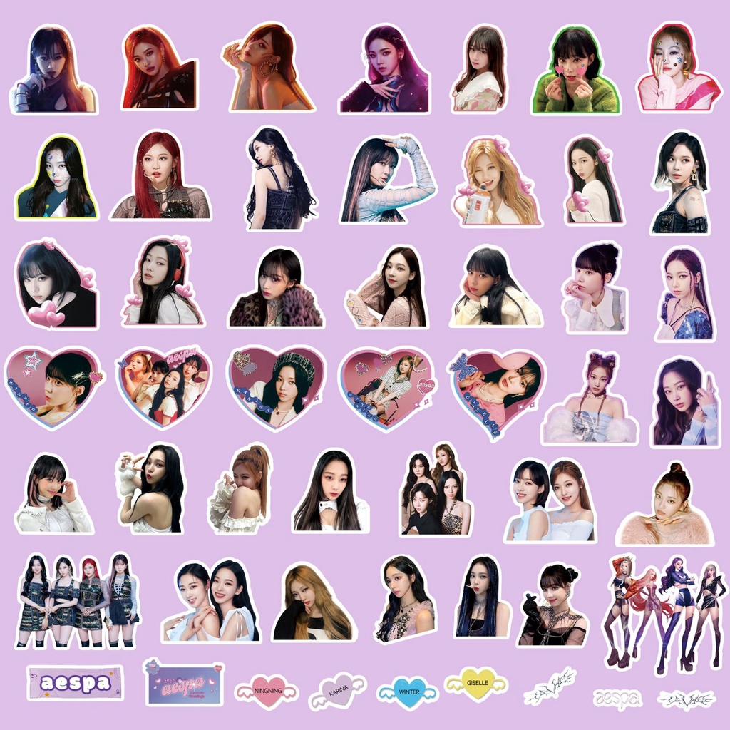 97pcs / Pak Stiker Label Aespa Album SAVAGE Yu Ji Min Diy Untuk Koper / Handphone