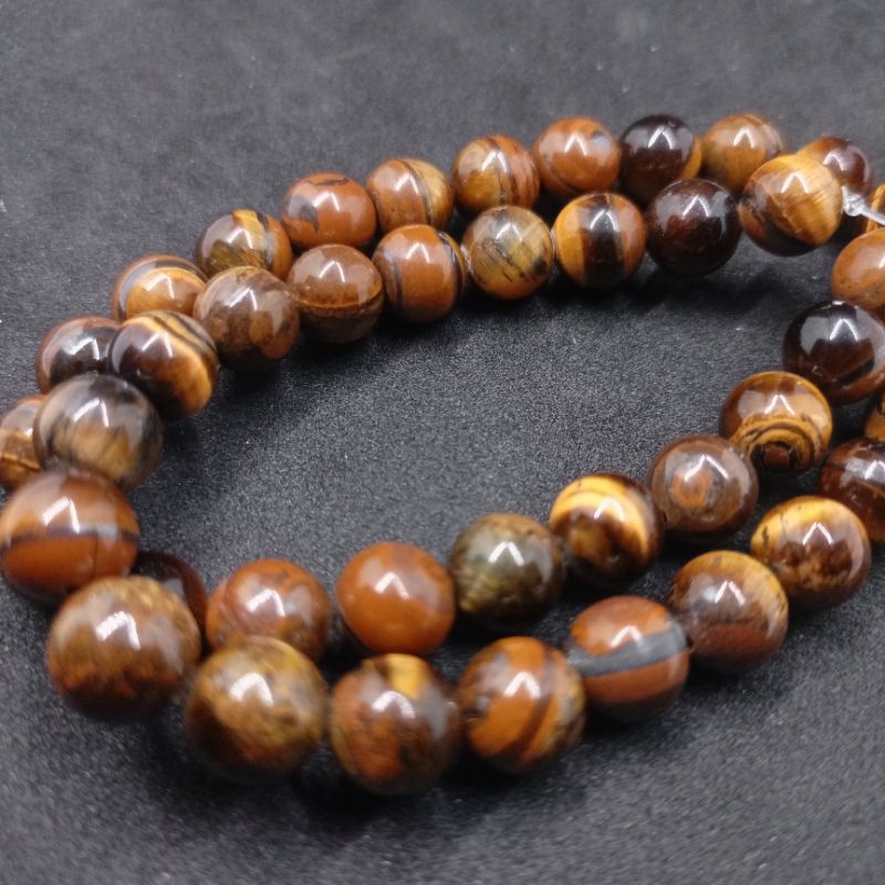 Manik Batu Tiger Eye Tua / Coklat