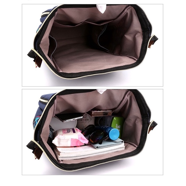 TAS BAYI 6007 - Tas Bayi LTS DAUN Tas Bayi Multifungsi Perlengkapan Popok Diaper Bag Ransel Backpack - H1