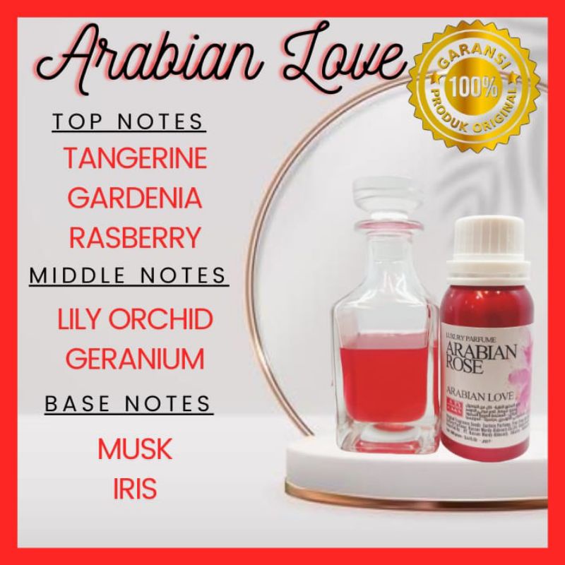Arabian rose / arabian love 100ml / parfum sunnah / parfum sholat/ non alkohol