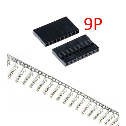 9P Dupont Black Housing 2.54mm jumper wire Cable + Female Connector