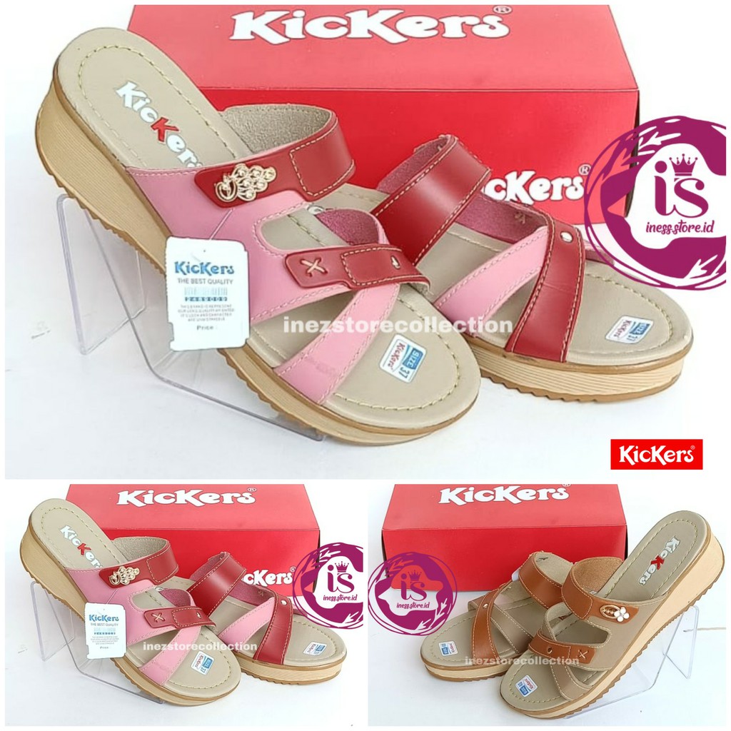 SANDAL WEDGES WANITA KICKERS MURAH KODE LO7 HARGA GROSIR