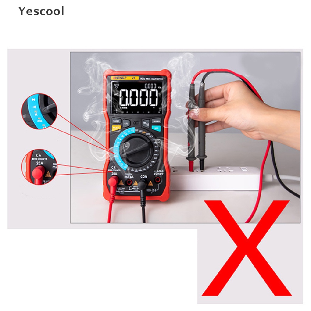 Yescool ANENG 620A Multimeter Digital 6000 Counts True Capacitance Meter