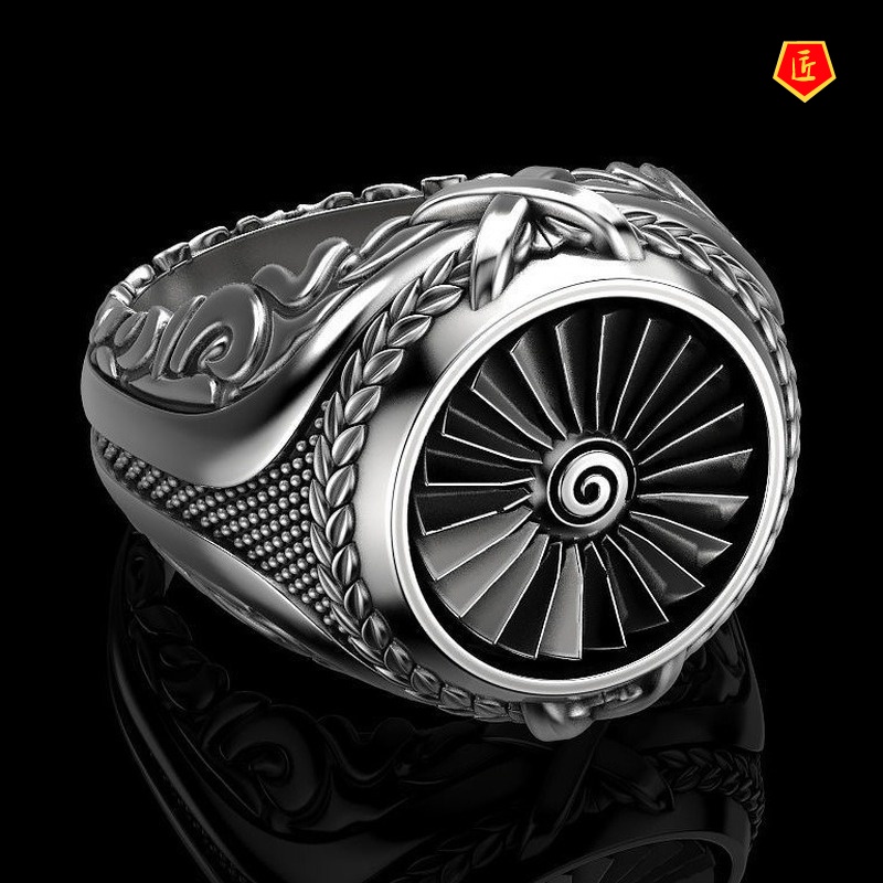 [Ready Stock]Creative Heavy Metal Design Ring Punk Retro Silver