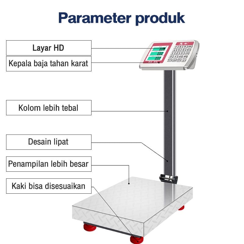 Timbangan duduk digital kapasitas 150kg / bisa di charge ulang Timbangan Duduk Digital 150kg / Elektronik Pagar Lipat Display Sembako Laundry Buah Barang Ekspedisi Beras Electronic platform