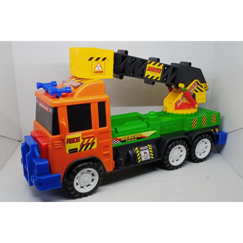 mainan_mu/ mainan anak laki-laki Mobil crane/Kren/rescue kualitas istimewa (free kardus/bubblewrap)