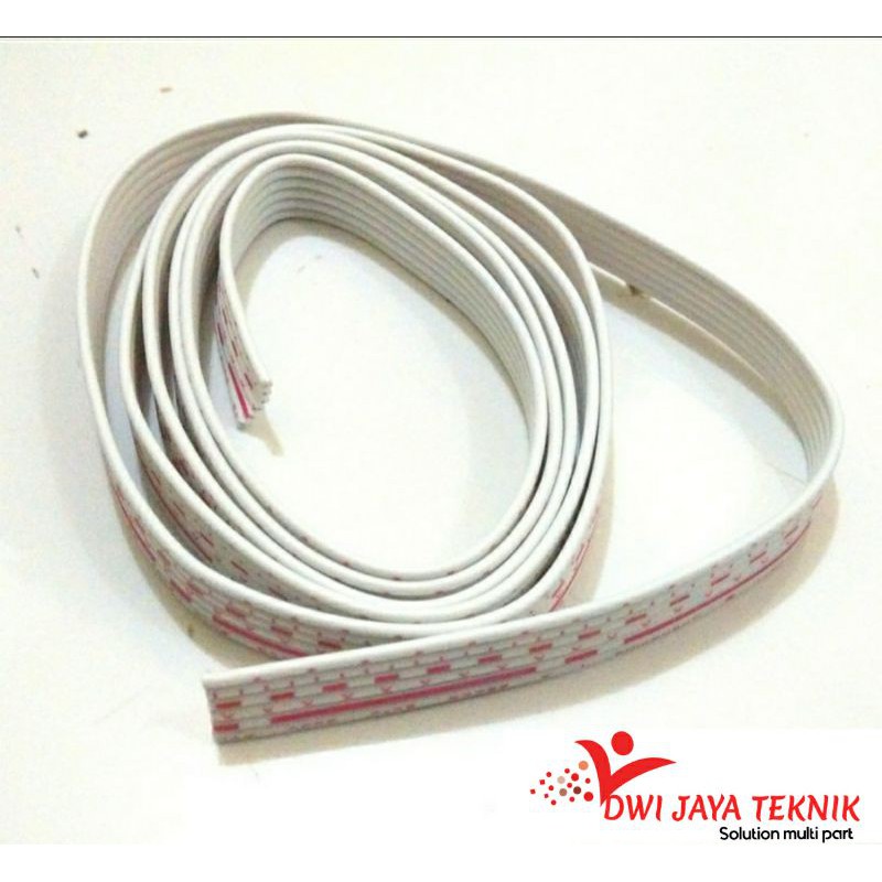 

Kabel pita 6 jalur AWG26 Pipih Cable flat 6P 26AWG Pita (10Cm) 0.1M