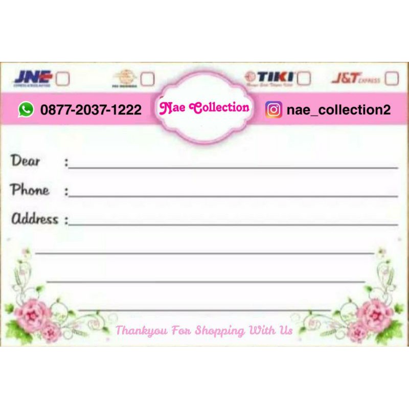 

Stiker pengiriman OLSHOP 3 100pcs Murah