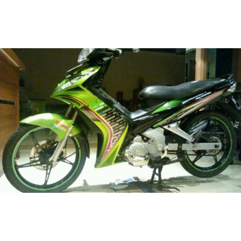 striping sticker variasi lisbody Jupiter MX old spark hijau tahun 2006_2010
