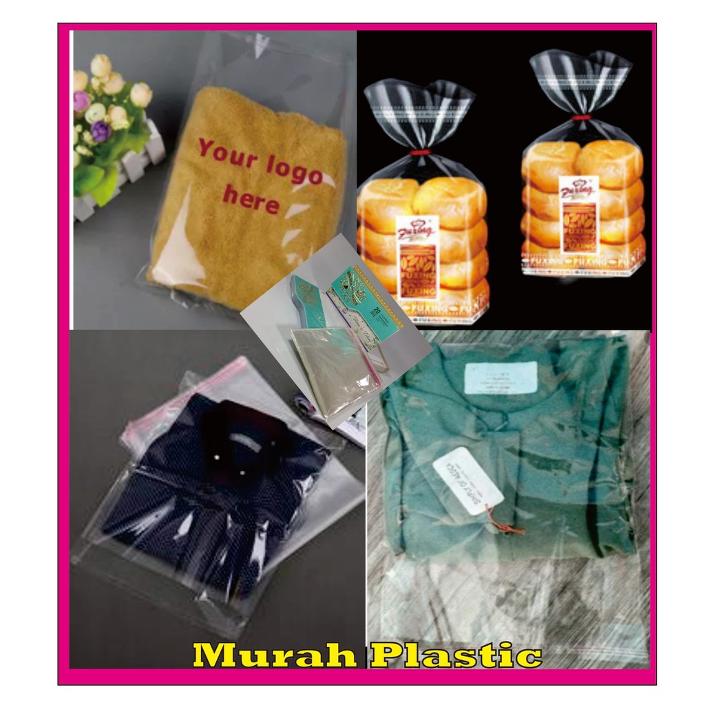 (TERMURAH) Plastik OPP TEBAL BAJU 32 x 40 TEBAL isi 100 + lem/garment/kaos/jeans/kemeja/clothing/apparel/dll