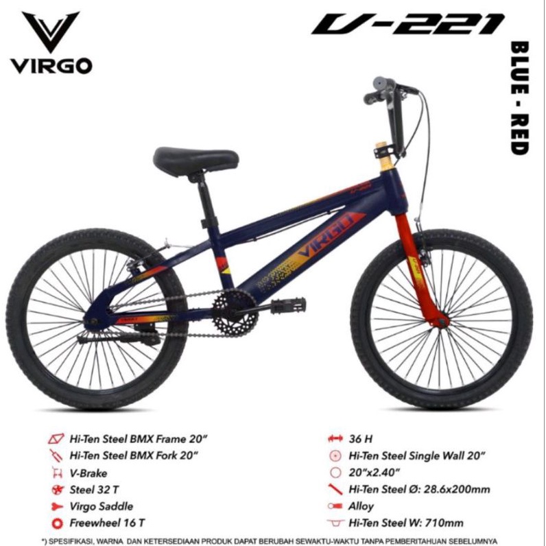 Sepeda Bmx Anak 20 inch Virgo V-221 By Pacific