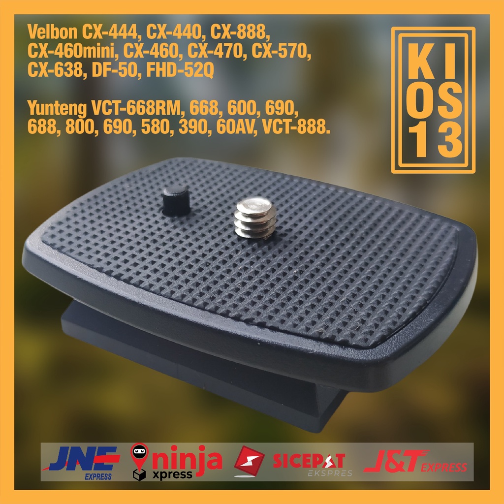 Quick Release Plate Plat  dudukan Tripod Monopod Weifeng WF: WT-3730, WT-3750, WT-3770, WT-3570, WT-