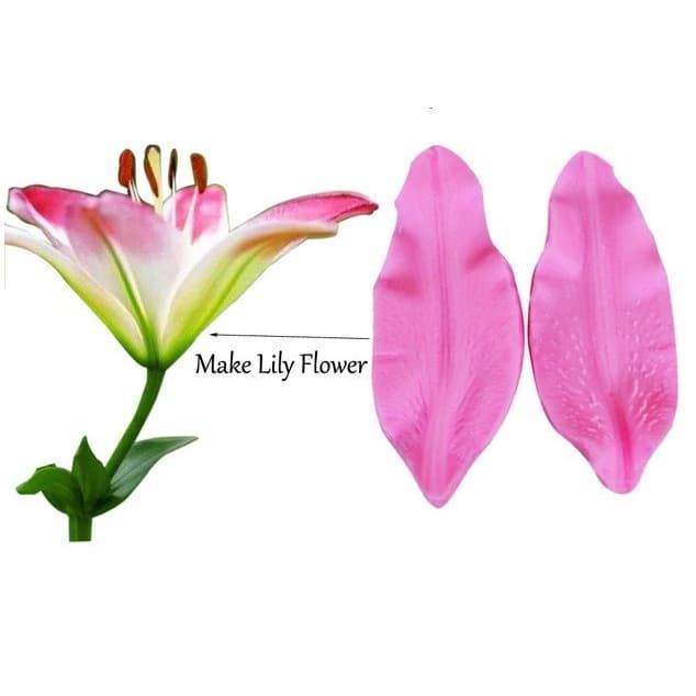 Deep Texture Silicone Mold - Lily Flower Petal (2pcs)