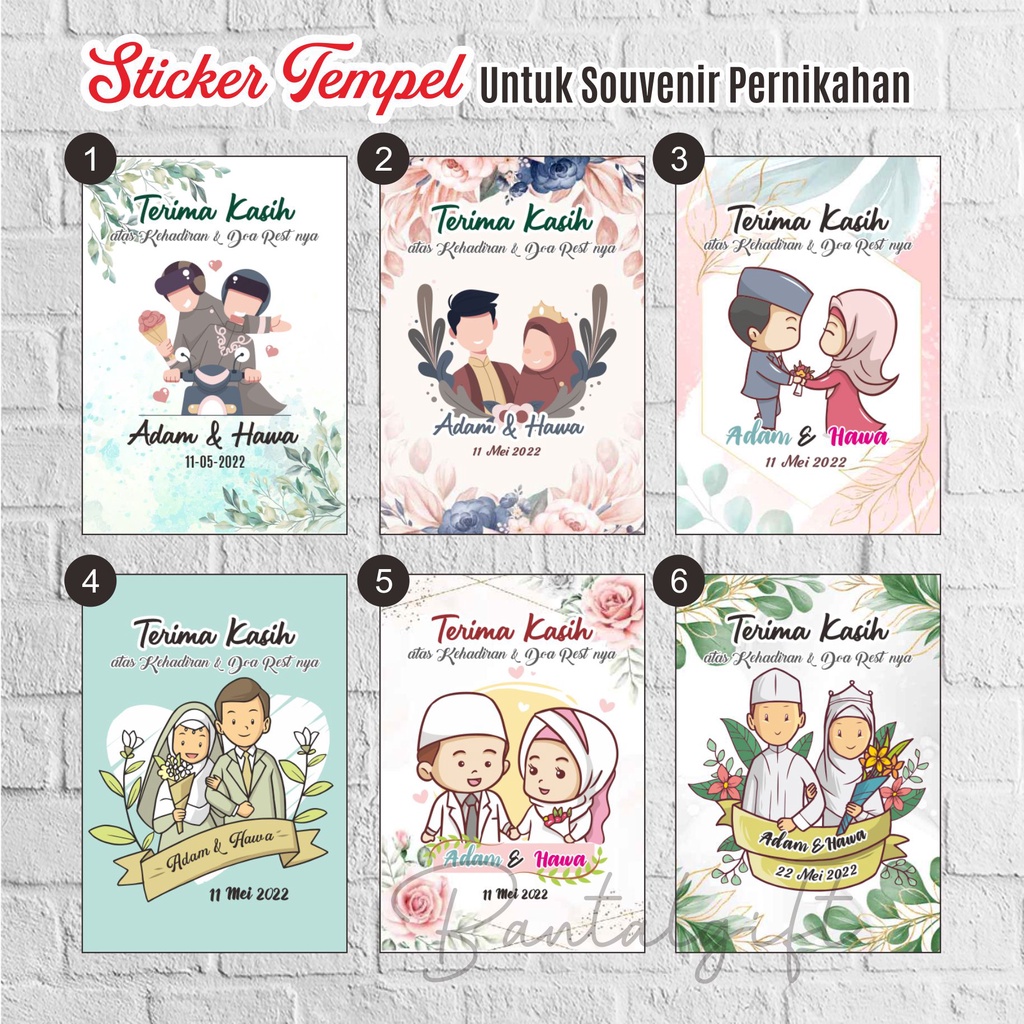 

Sticker Souvenir / Stiker Tempel Souvenir Pernikahan dan Wedding