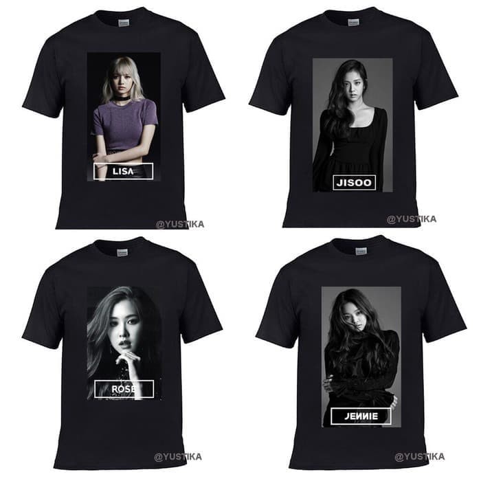 KAOS BLACKPINK MEMBER JENNIE JISOO ROSE LISA BAJU TSHIRT BLINK KPOP HS-157