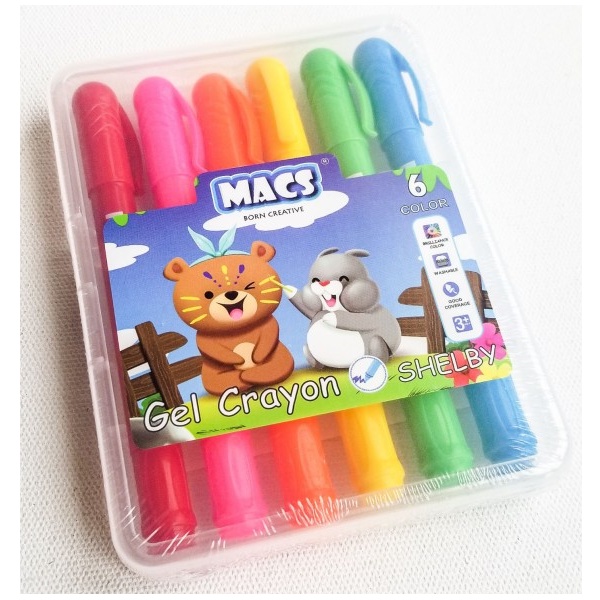 Krayon MACS Silky Gel Crayon 6 Color/ Warna