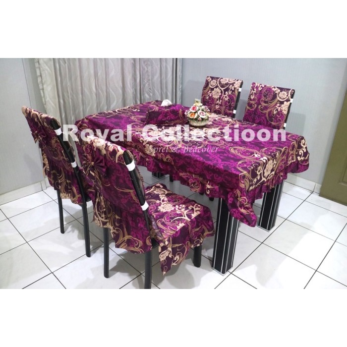 Taplak Meja Makan - Set Sarung Kursi Makan / Taplak Meja / Ctc / Cover Kursi : Florence