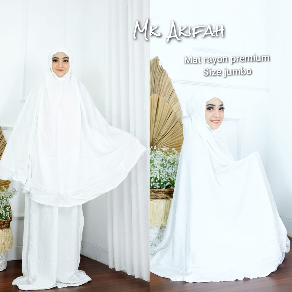 Mukena Putih Polos Jumbo Rempel