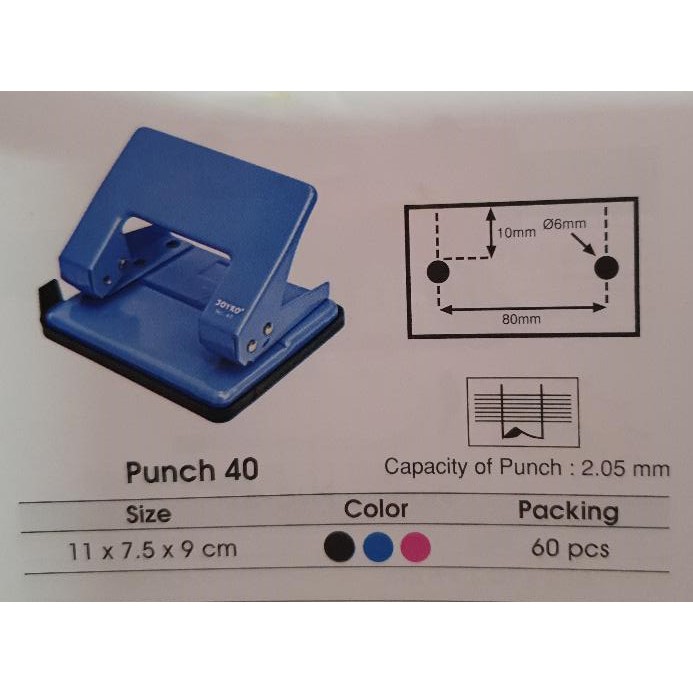 

Pembolong Kertas Punch Hole Joyko 40