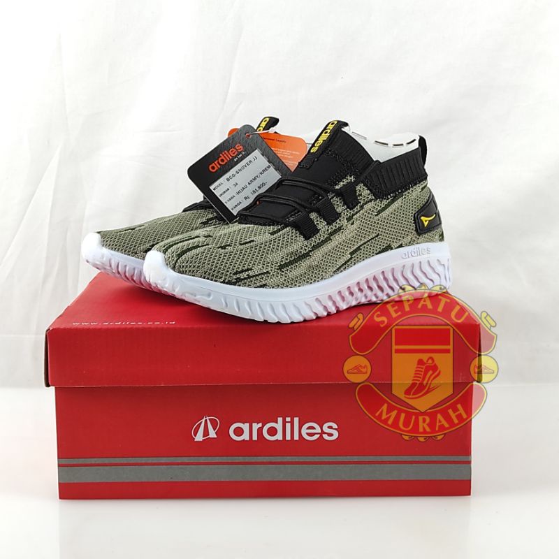 Sepatu Ardiles Anak  Lelaki Snover JJ  - hijau army/krem