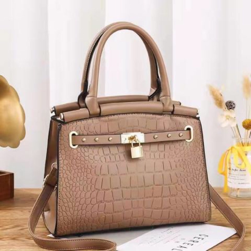 SG1923 syafniegalery tas croco import hand bag tas guru 7813 3480