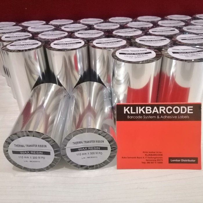RIBBON BARCODE WAX RESIN UKURAN 110 X 300 METER | 110x300 M SONY