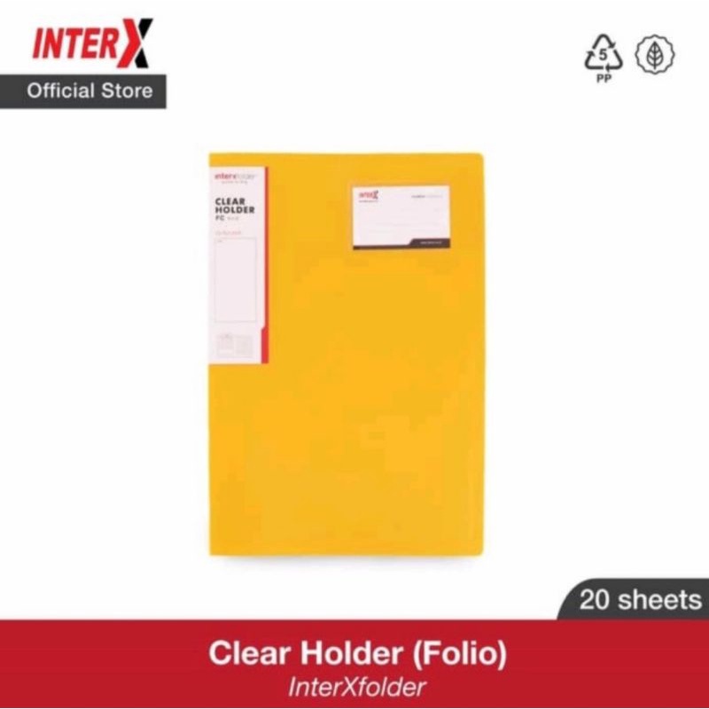 

Inter X Clear Holder Folio FC 20 Pocket/Documen Keeper/Display Album