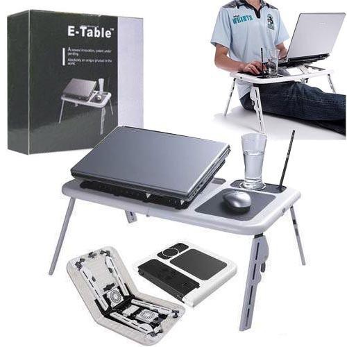 Meja Laptop E-TABLE Portable With Fan Cooler