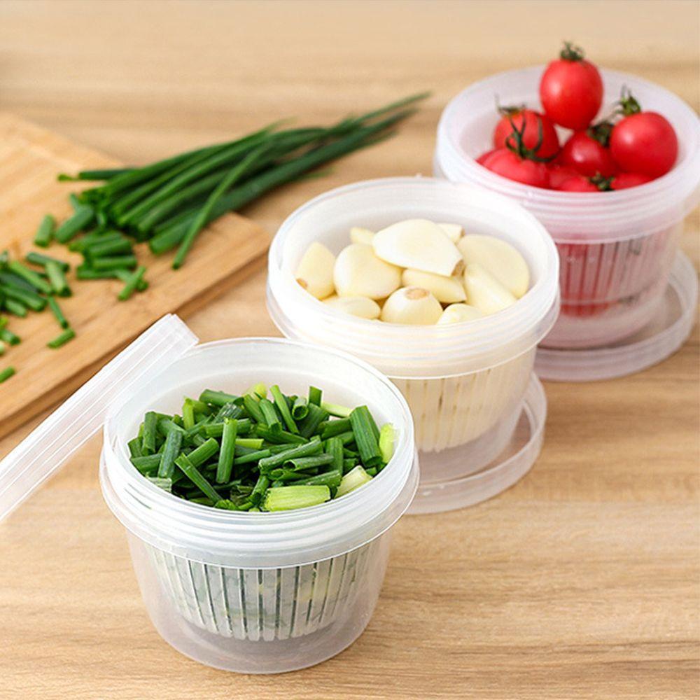 Kotak Penyimpanan Bawang Putih Jahe Bahan Plastik Transparan Untuk Dapur