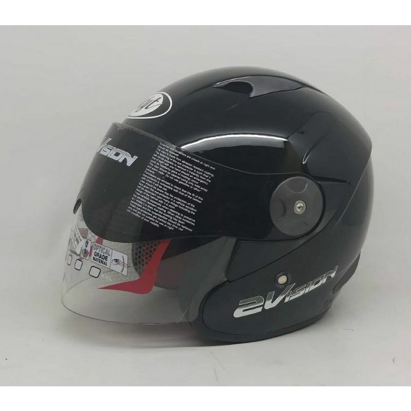 Helm KYT 2 vision ORIGINAL MURAH DOT dan SNI Helm indonesia-Hitam
