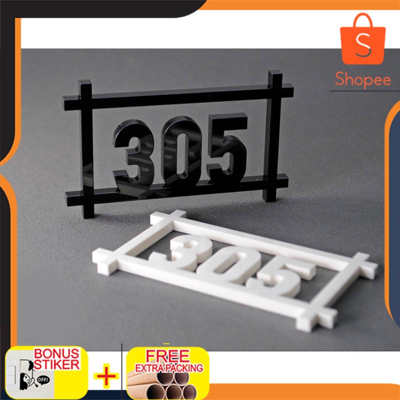 Murah NOMOR KAMAR KOS HOTEL AKRILIK / NOMOR KAMAR HOTEL KOST / ANGKA ACRYLIC Elegan