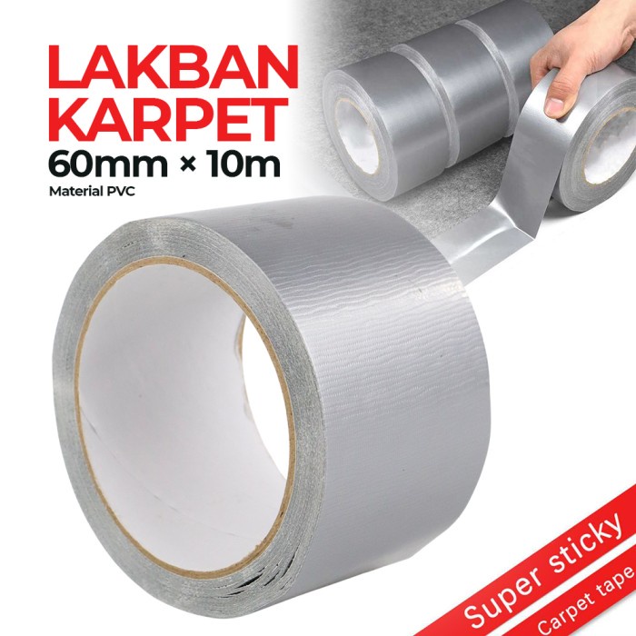 Lakban Kain Karpet Super Lengket Sticky Clotch Floor Duct Tape 10Meter