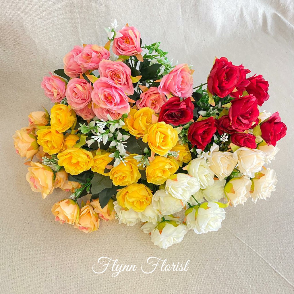 Bunga Mawar Rose Mini (satuan) Bunga Artificial / Bunga Plastik / Bunga Dekorasi / Pernikahan