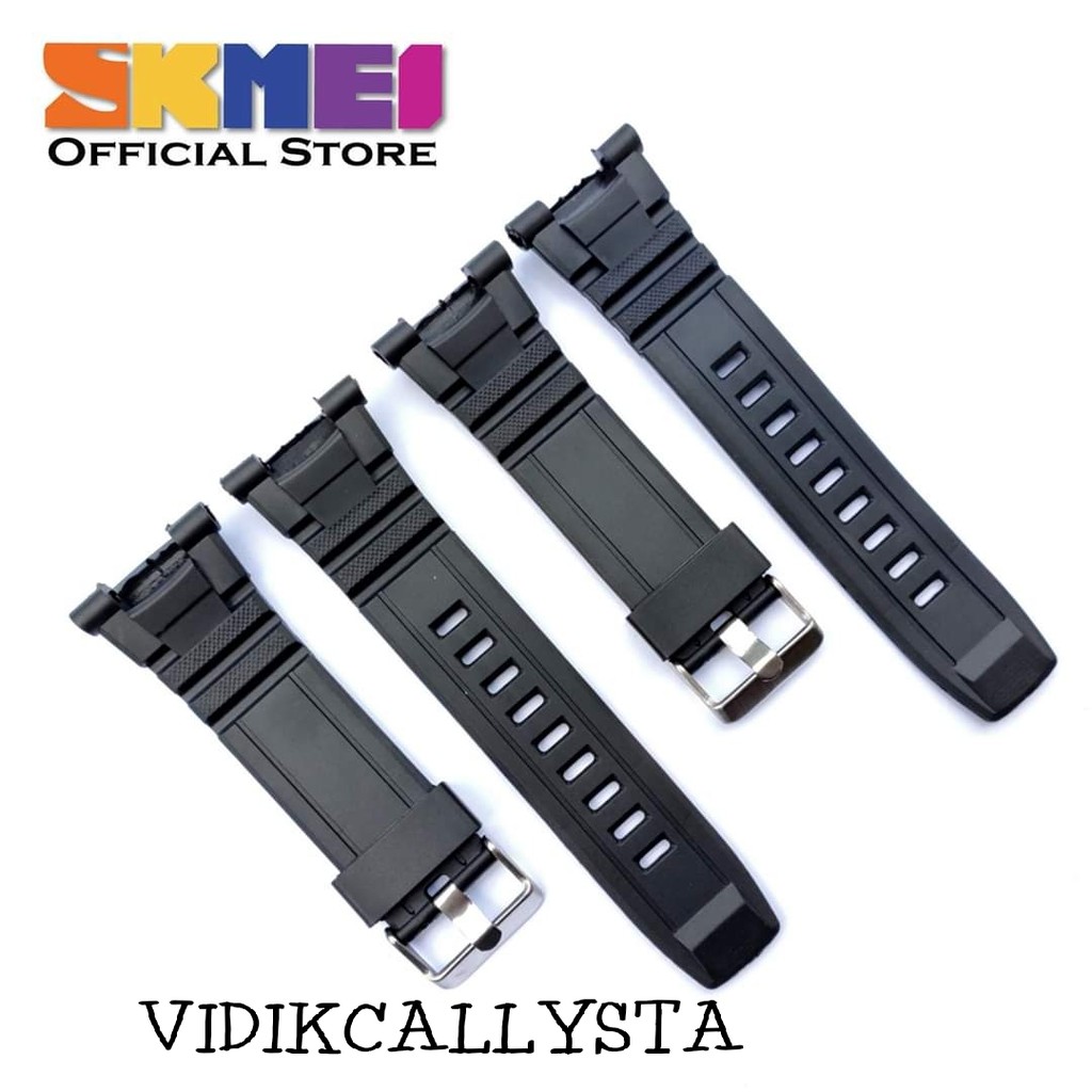 Strap tali jam tangan Skmei 1226 SKMEI DG 1226 Hitam tali skmei