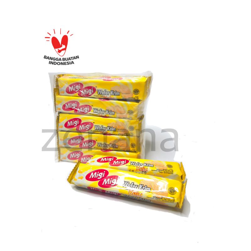 

Migi Migi Wafer Krim Keju Biskuit Wafer Migi Migi Wafer dengan Krim Rasa Stroberi Keju Coklat Vanilla 10pcs x 11g Murah 1 Pack