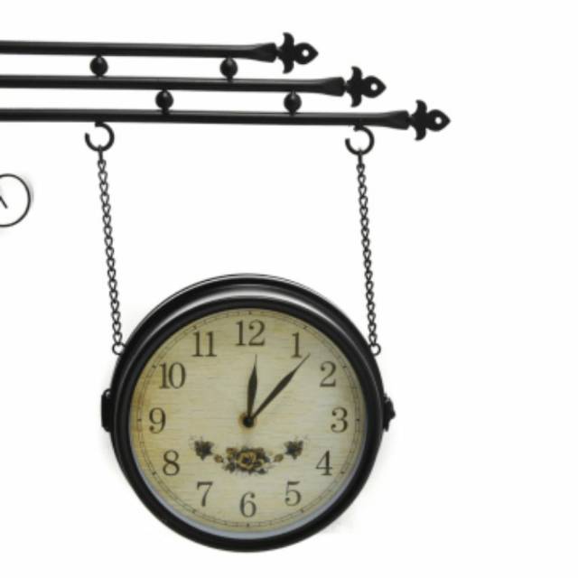 Jam Hias Taman/Jam Gantung 2 Sisi/Jam Hias Klasik