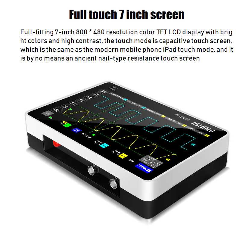 Digital Oscilloscope Handheld 100MHz 100MS/s New Version 1013D Proteksi Voltase Tinggi Baterai Isi Ulang Berkualitas