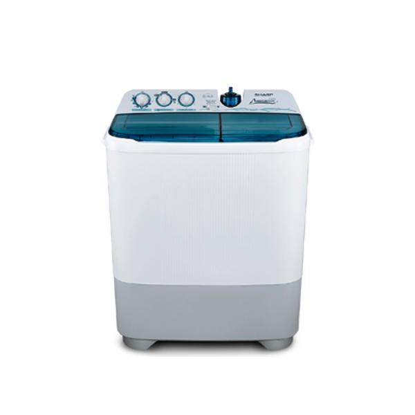 SHARP ES T 95 CR BK BLUE AQUAMAGIC MESIN CUCI SEMI AUTO 9 KG LOW VOLTAGE / EST95CRBK