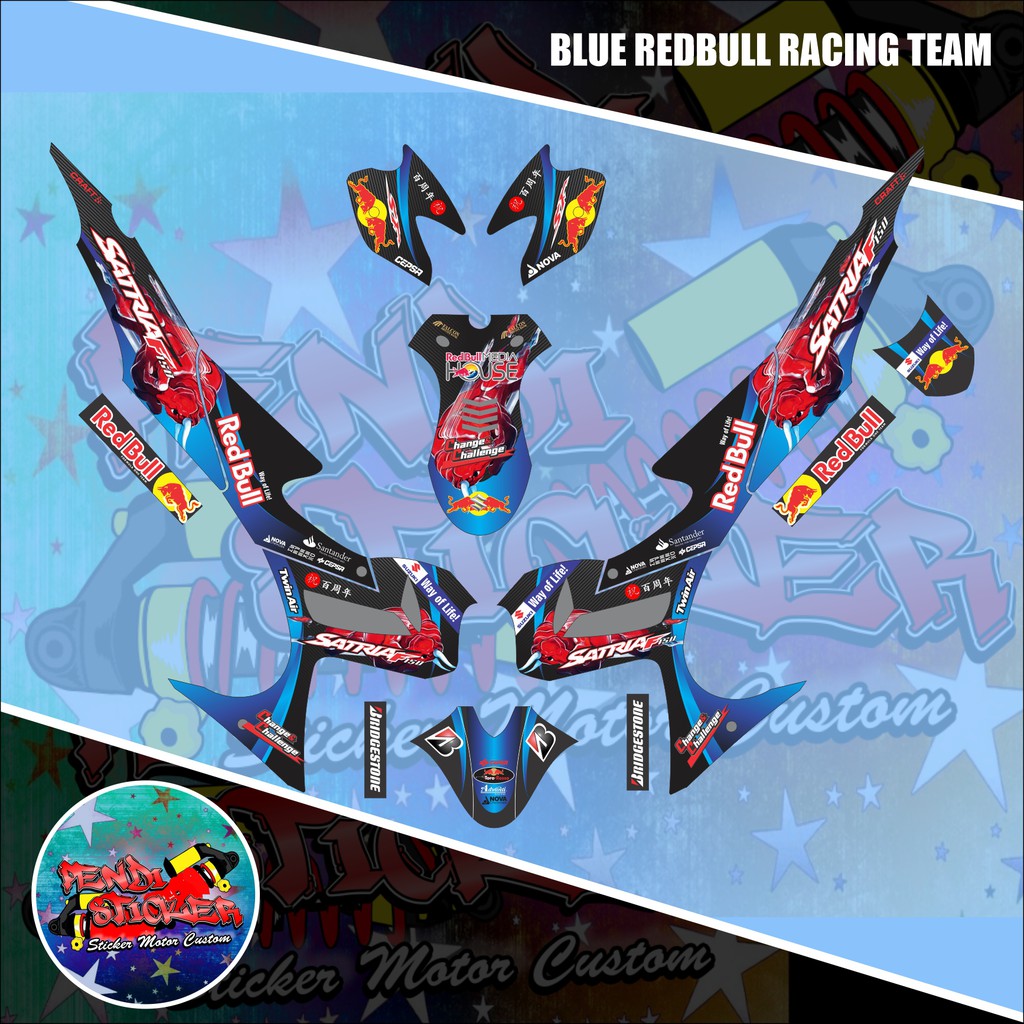 DECAL STICKER SUZUKI SATRIA FU REDBULL RACING