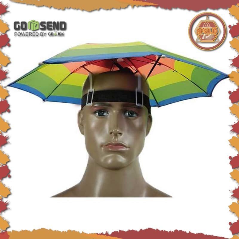 Topi Payung Umbrella Hat Topi Memancing