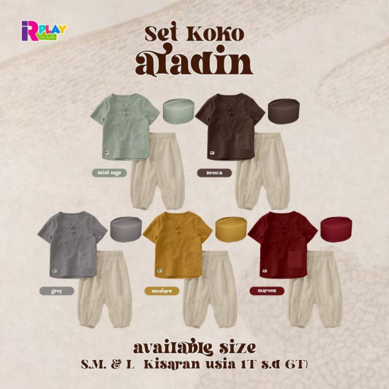 Set koko aladin setelan baju koko anak