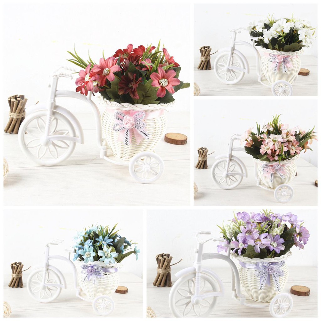 COD/BUNGA SEPEDA HIAS BUNGA SEPEDA MACARON ROSE BUNGA HIAS RUANGAN BS6604