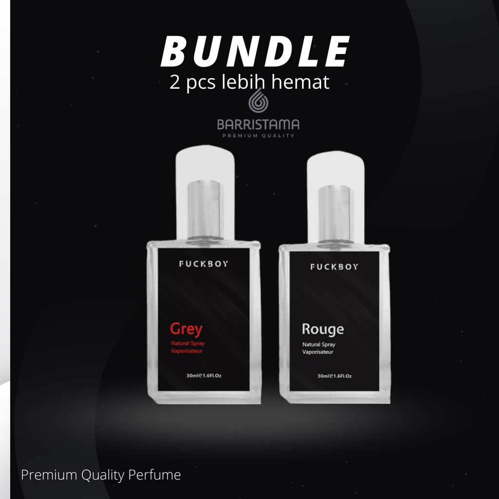 [PAKET HEMAT 2 pcs]Parfum Fuckboy Pemikat Wanita GREy dan Rouge- Parfum Pria Terlaris No.1