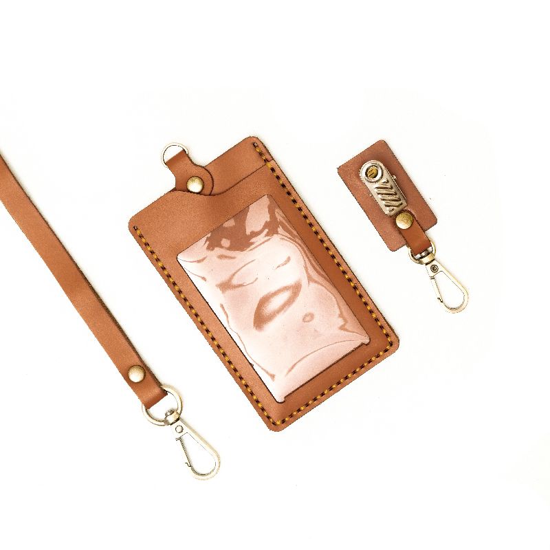 

BJP Leather04 - ID card holder name tag custom