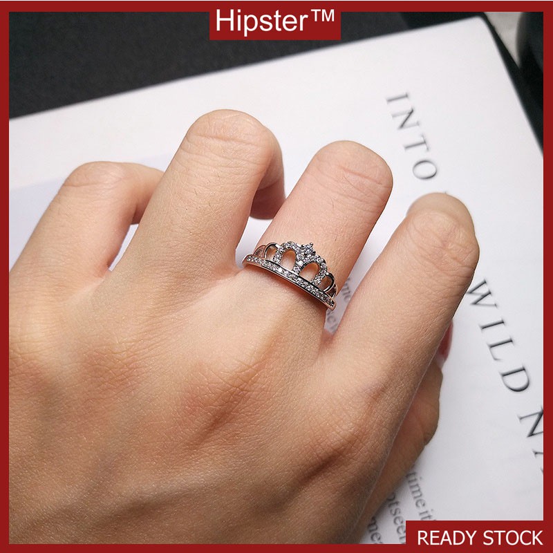 Minimalist Creative Design Personalized Diamond Crown Ring