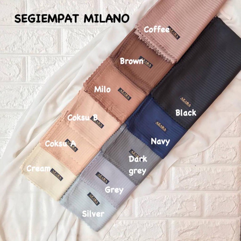 SEGIEMPAT VOAL CANTIK MILANO AZARA / HIJAB JILBAB SQUARE STRIPE LASER CUT